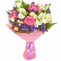 Beautiful pink, white and cream roses 